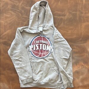Gray Detroit Pistons Hoodie